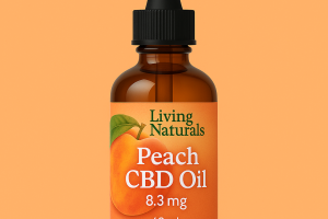 living naturals peach cbd bottle