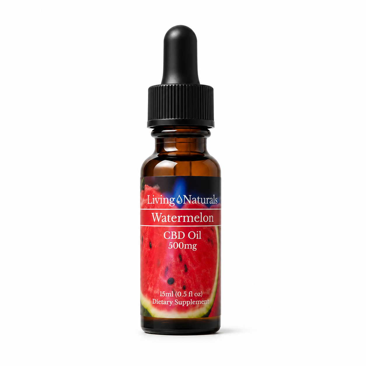 Living Naturals Watermelon CBD Oil 500mg 15ml bottle